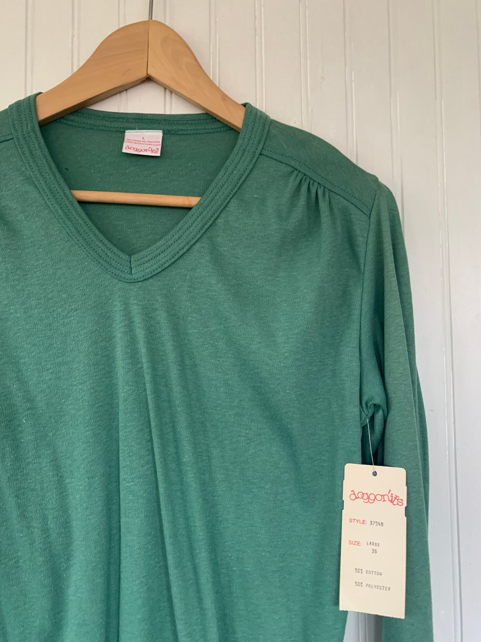 Vintage Washed Green V Neck Pullover Long Sleeve Medium Large - Etsy