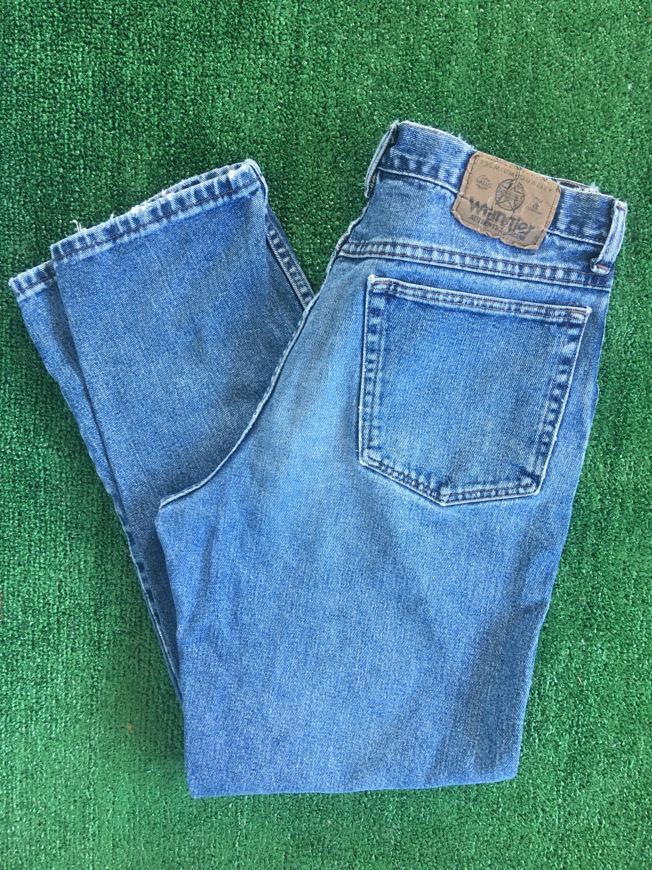 Vintage 90s Wrangler Denim Blue Jeans High Waist Mom Jeans Size 32 x 31 ...