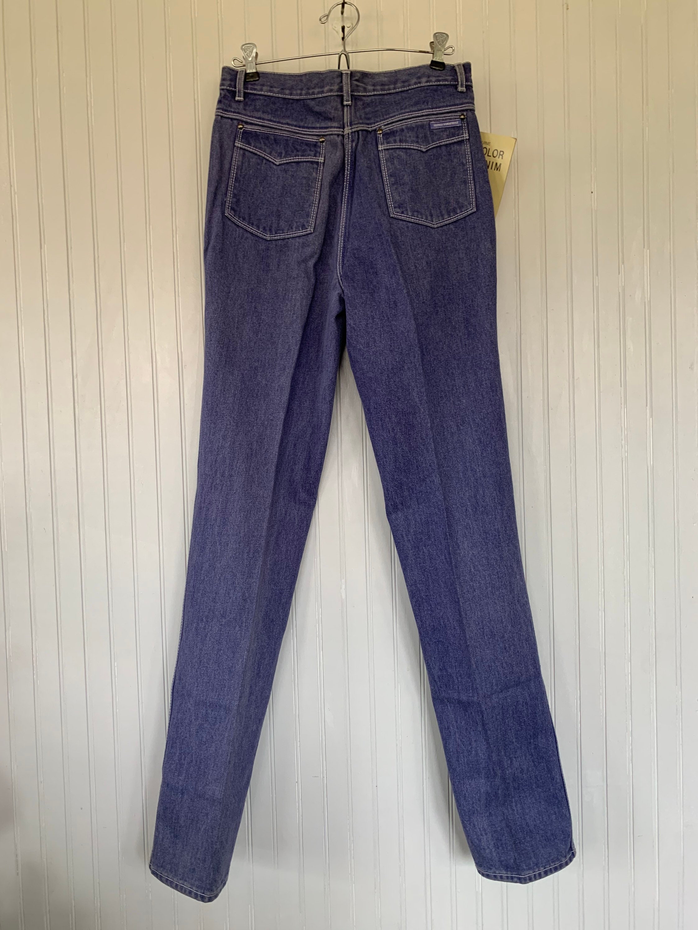 Vintage 70s 30 Gloria Vanderbilt Deadstock Purple Jeans High Waisted ...