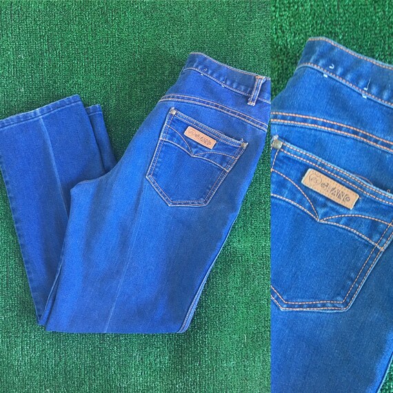 80s blue jeans
