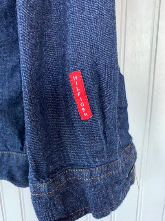 Vintage 90s Tommy Jeans Button Down Denim Shirt H… - image 10