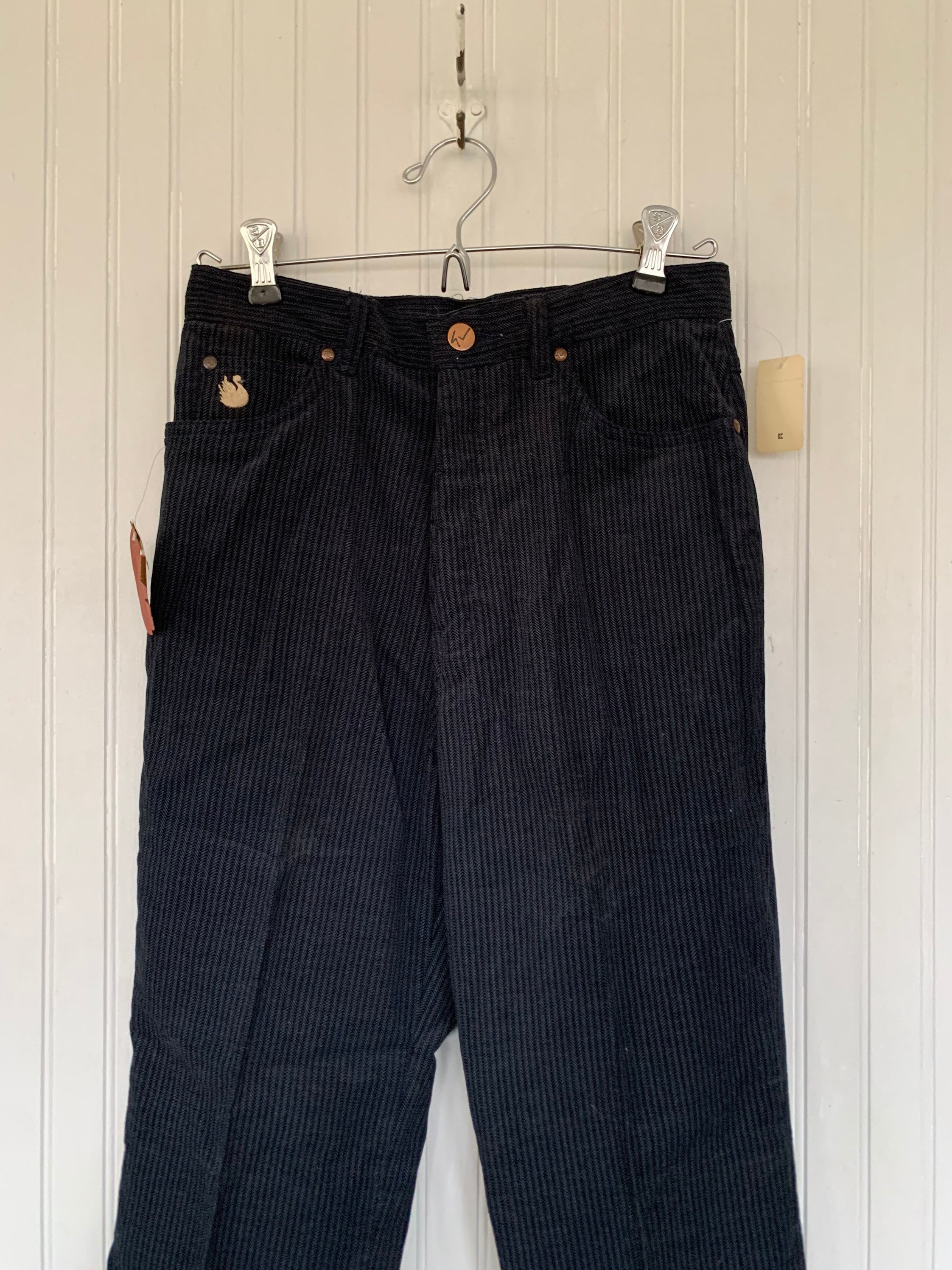 Vintage 70s 26 waist Black Gloria Vanderbilt Deadstock Corduroy Pants ...