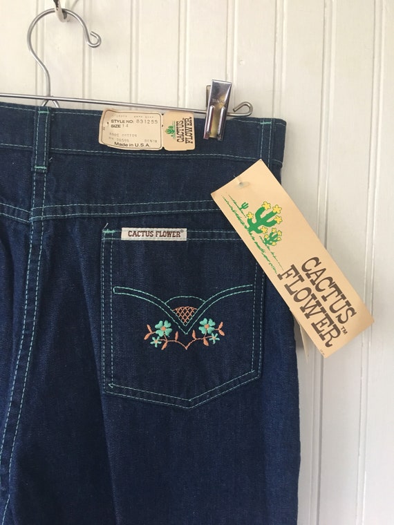 NWT Vintage 80s Deadstock High Waisted Dark Denim Blue Jeans
