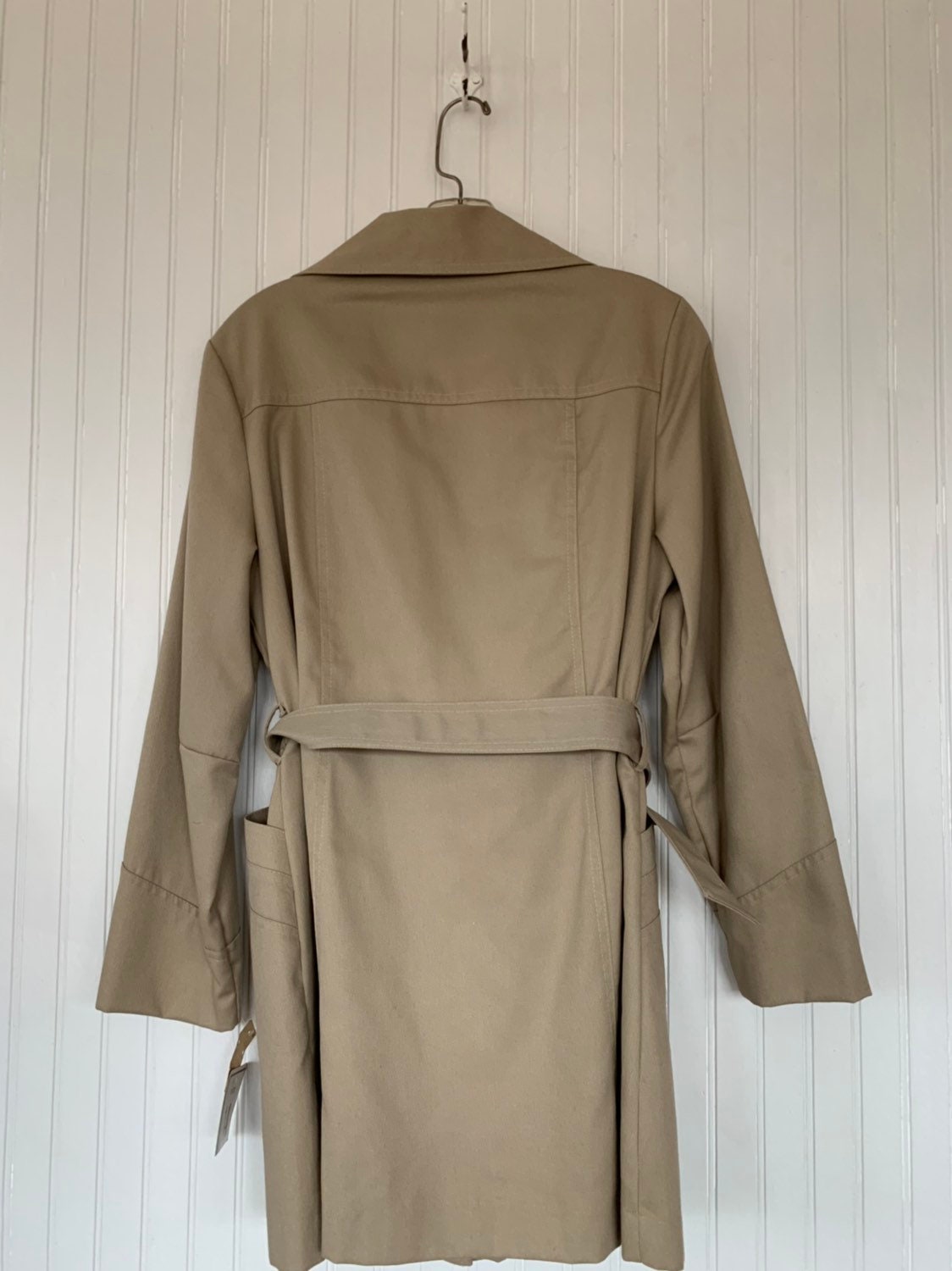 NWT Vintage 80s Khaki Trenchcoat Tan Jacket Coat Medium M Med 70s ...