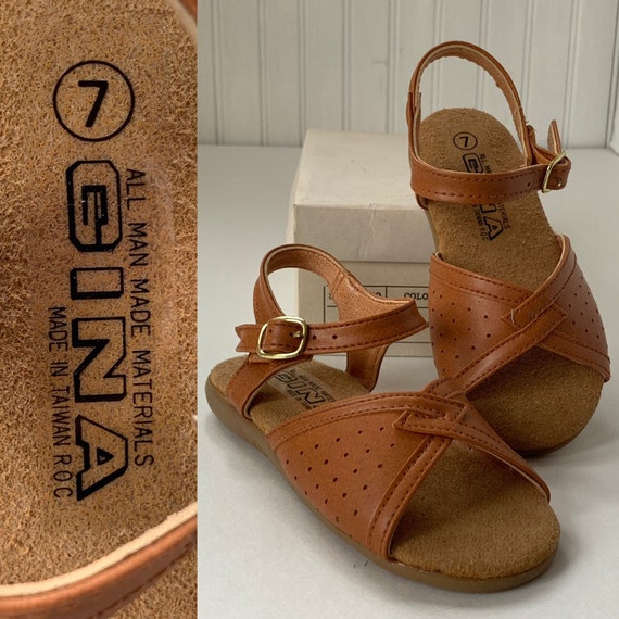 girls tan leather sandals