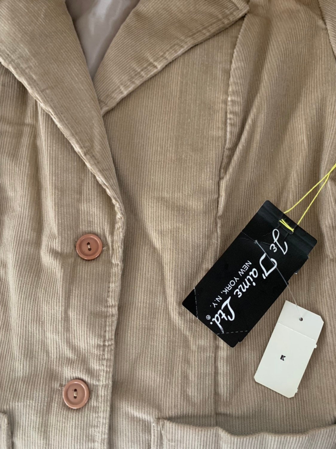 NWT Deadstock Vintage 80s Corduroy Tan Khaki Blazer Beige Jacket ...