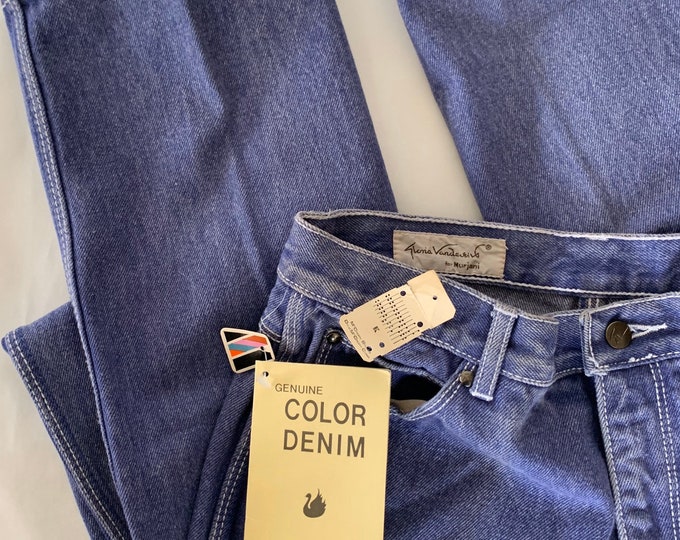 Vintage 70s 32 Gloria Vanderbilt Deadstock Purple Jeans High Waisted Denim Blue Jeans waist NOS Size 8 10 12 Medium large 31 30 Murjani