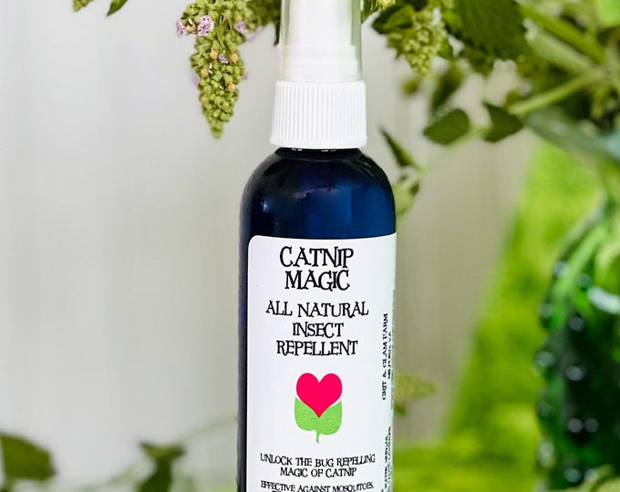 Catnip Magic Natural Insect Repellent works on Mosquitos, Ticks, Ants Bug Spray Pet Safe Kid Safe Softening Grit and Glam Farm