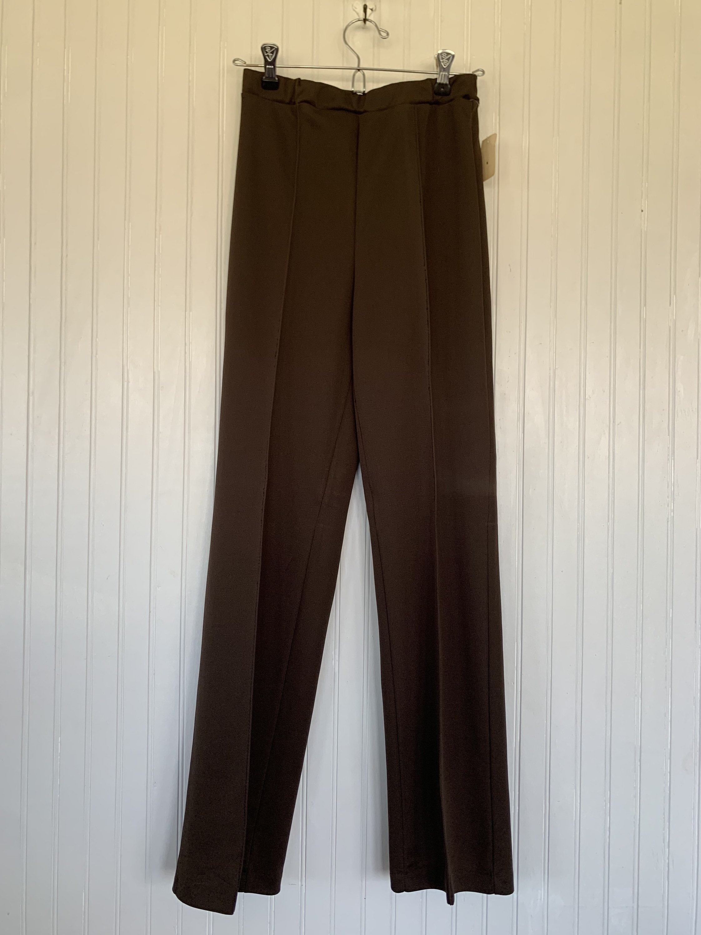 Deadstock Vintage 70s XS Brown Trousers High Waisted Pants Wide Leg 25 ...