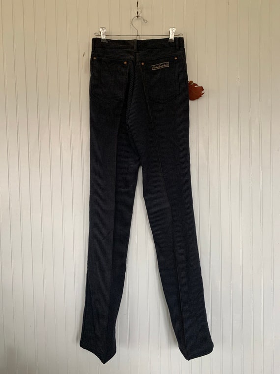 Vintage 70s 26 waist Black Gloria Vanderbilt Dead… - image 3