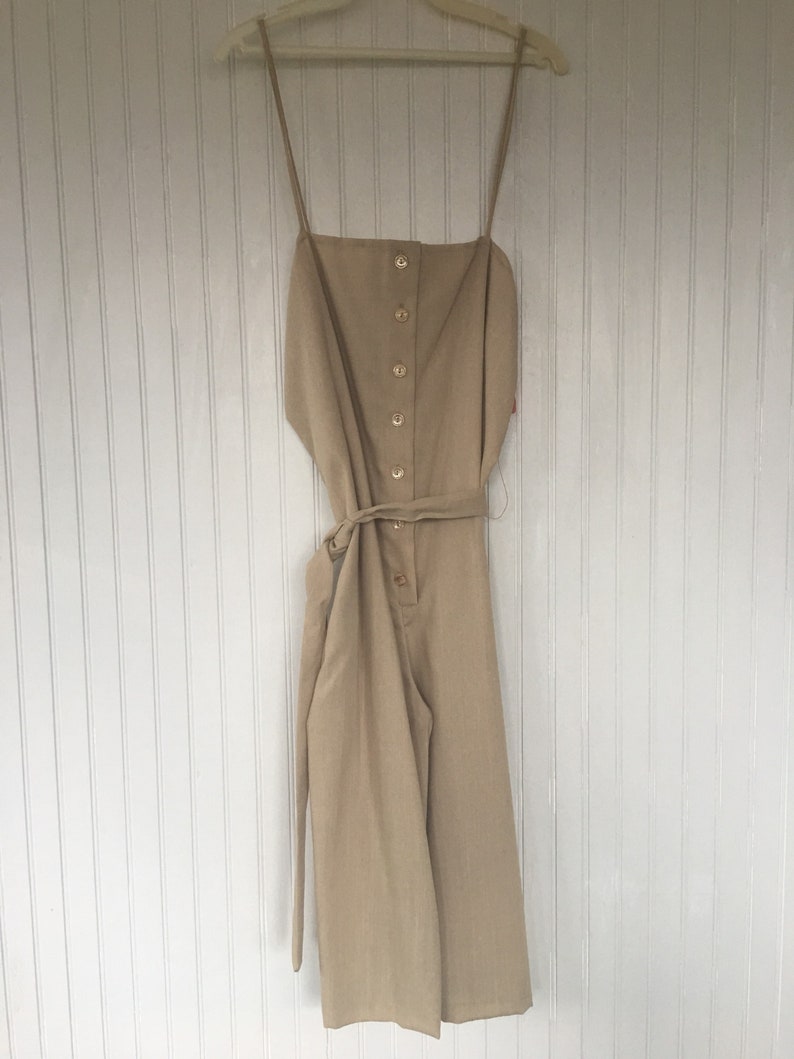 Vintage 70s Khaki Beige Romper Shorts One Piece Jumper Medium | Etsy