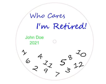 SVG Digital File - Personalized Retirement Clock