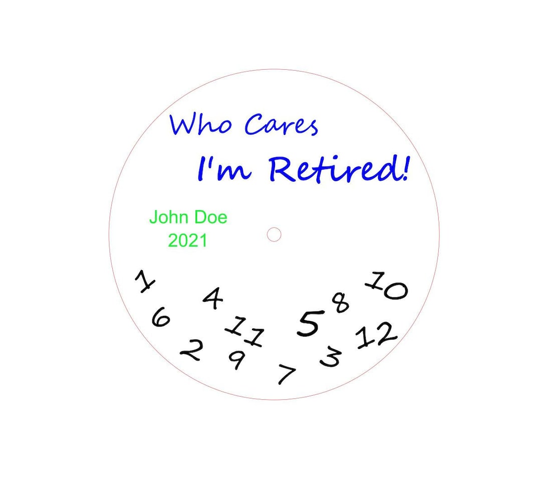 SVG Digital File Personalized Retirement Clock Etsy