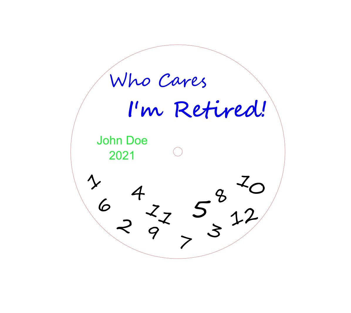 SVG Digital File Personalized Retirement Clock Etsy