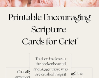 Healing in the Mourning |Grief Scripture Cards: Bible Verse Cards for Loss & Mourning