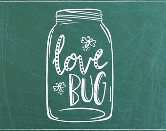 Mason Jar Love Bug Etsy