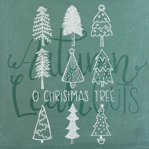 Jpeg PNG SVG Cricut Instant Download Clipart DXF cut file for Silhouette Hand Lettered Christmas Cut File Joyful Christmas Tree