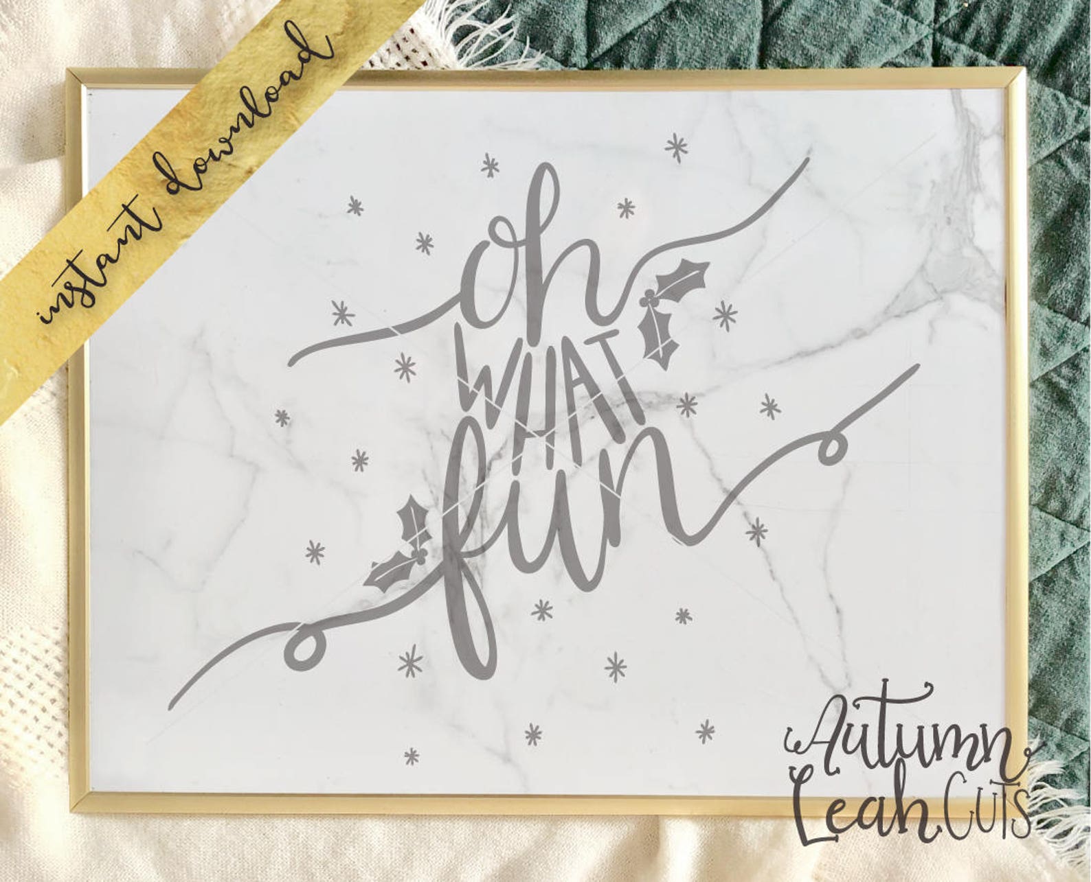 Hand Lettered Oh What Fun SVG PNG Jpeg DXF cut file for  Etsy
