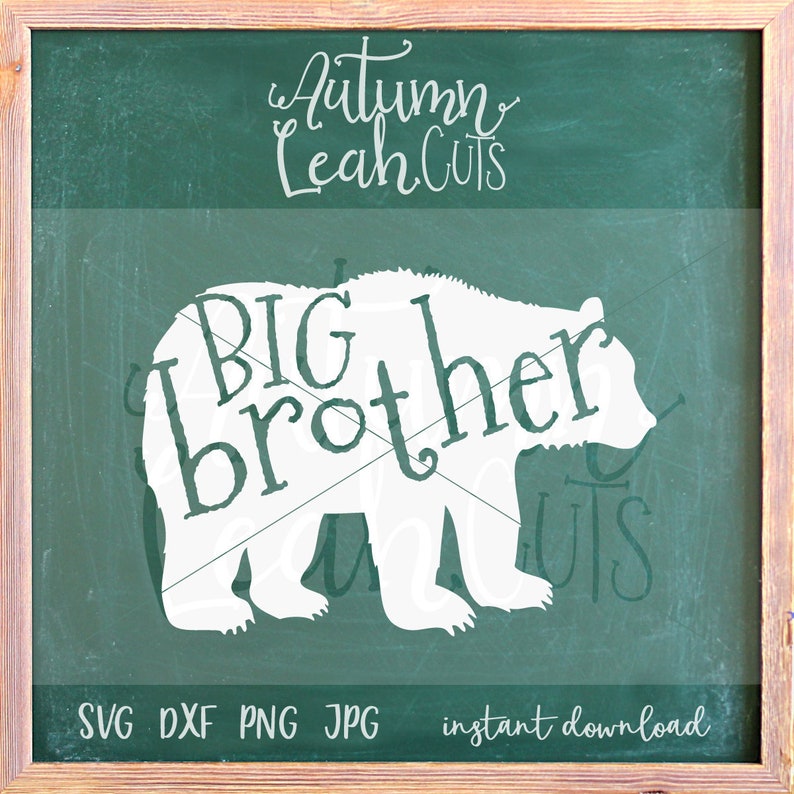 Download Big Brother Bear SVG PNG Jpeg DXF cut file for | Etsy