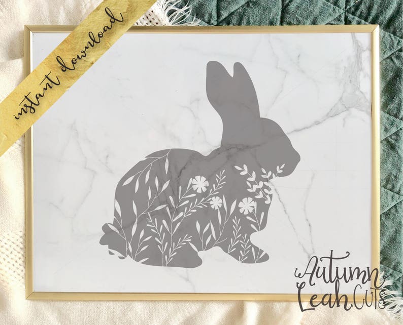 Download Floral Bunny Rabbit Svg SVG PNG Jpeg DXF cut file for | Etsy