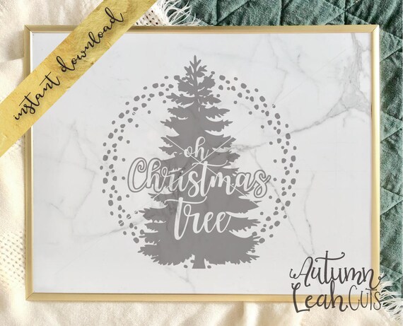 Oh Christmas Tree Svg Png Jpeg Dxf Cut File For Etsy