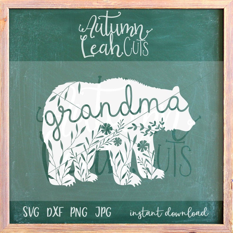 Download Grandma Bear SVG PNG Jpeg DXF cut file for Silhouette | Etsy