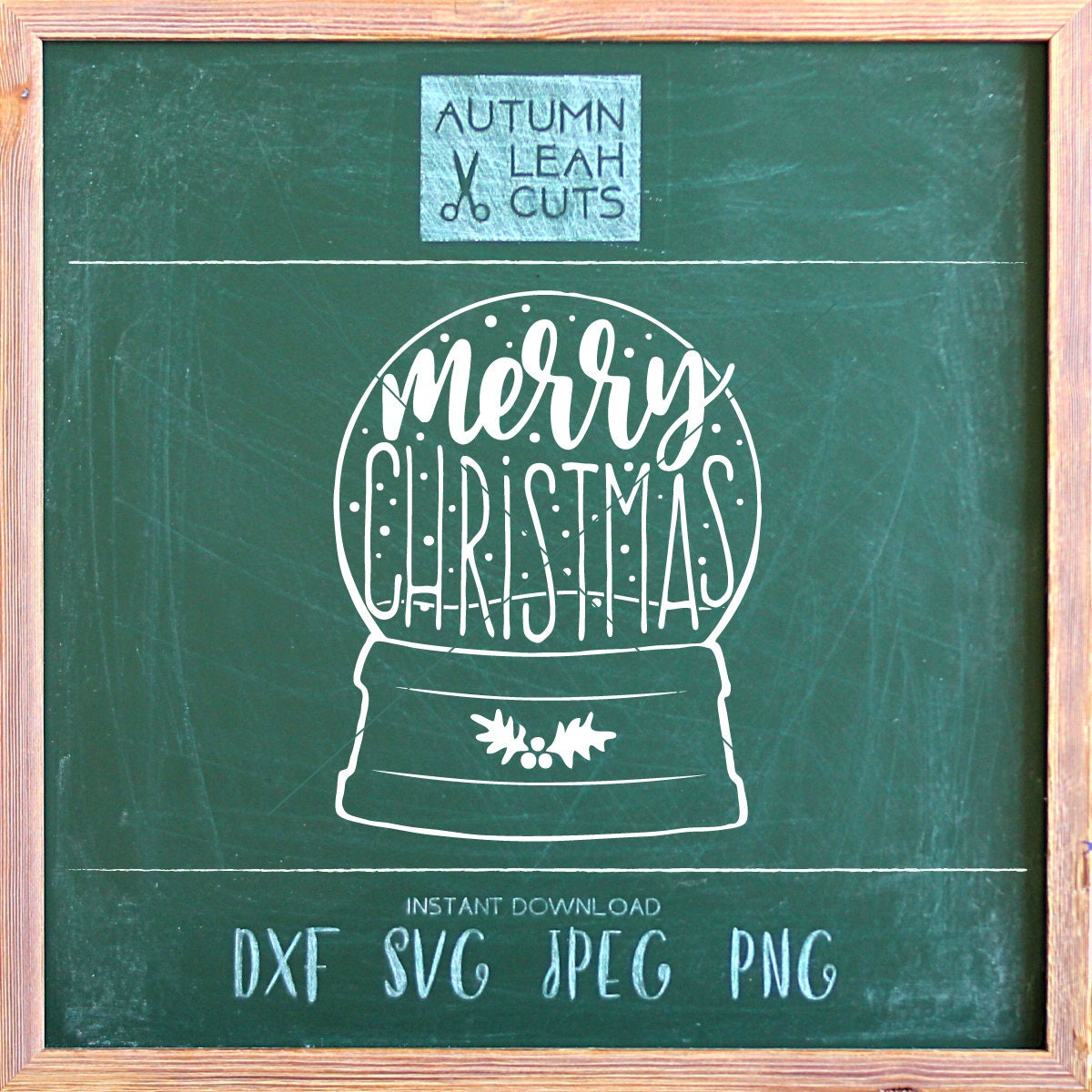 Download Merry Christmas Snow Globe SVG PNG Jpeg DXF cut file for ...