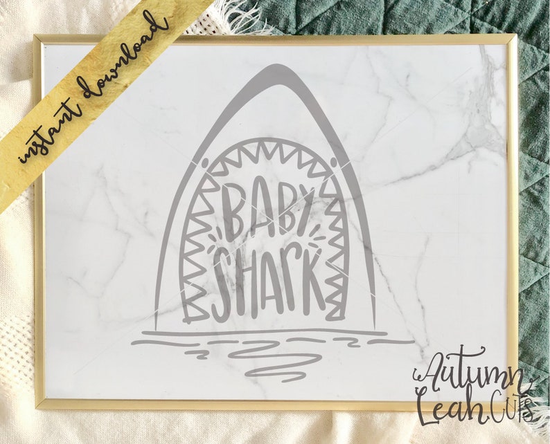 Download Baby Shark SVG PNG Jpeg DXF cut file for Silhouette | Etsy