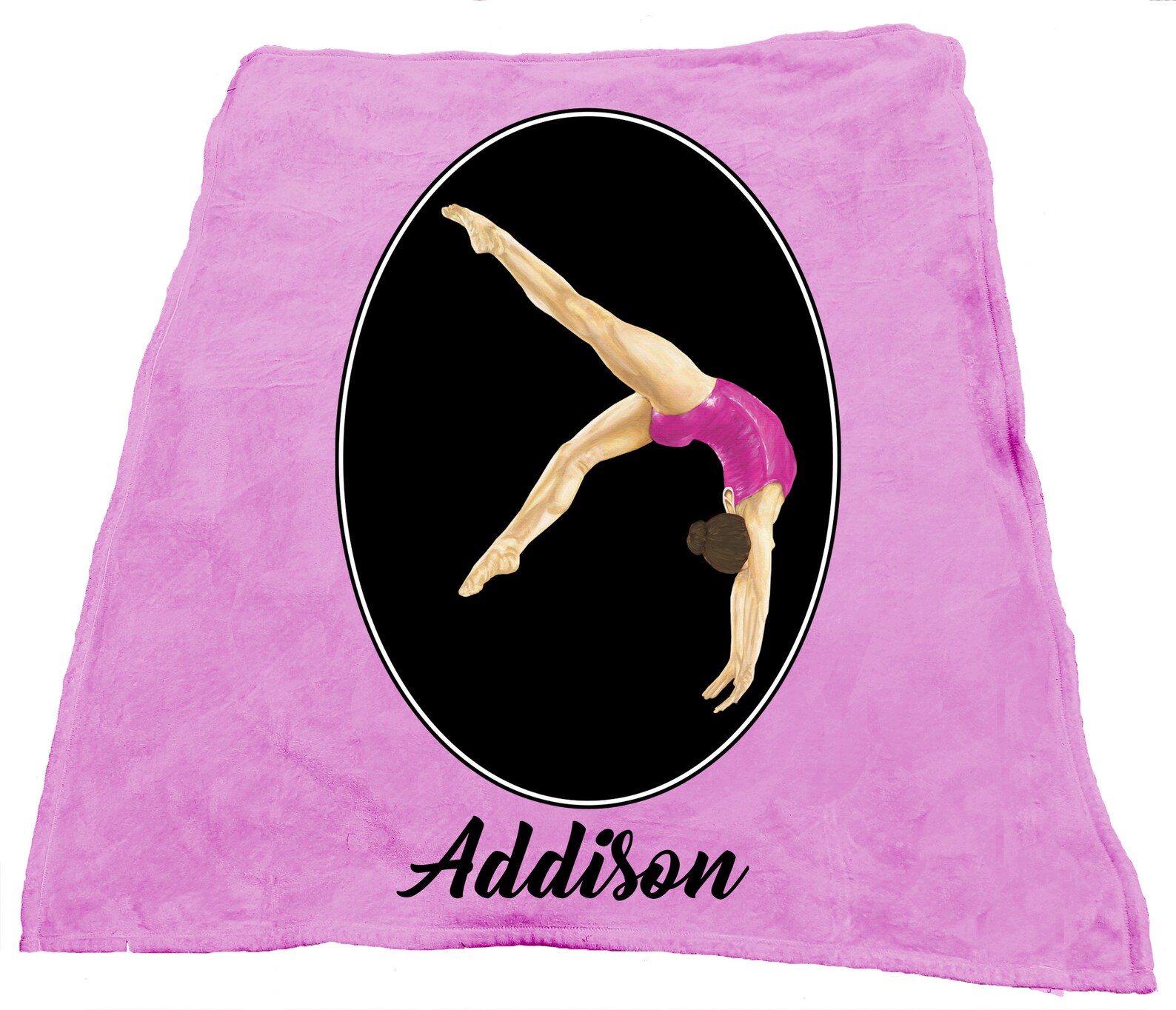 Gymnastics Fleece Blanket Personalized Etsy