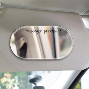 Passenger princess decal, passenger princess mirror car decal, rear view mirror decal, girlfriend truck decal, passenger princess humor