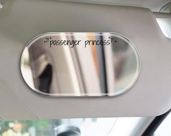 Passenger princess decal, passenger princess mirror car decal, rear view mirror decal, girlfriend truck decal, passenger princess humor