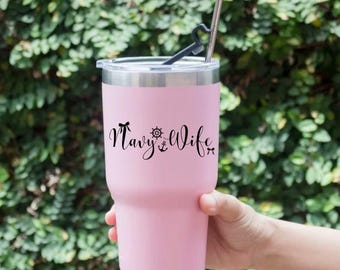 Navy wife decal, navy wife gift, military wife, navy wife sticker, navy wife vinyl car decal, proud navy wife, military gift, navy wife gift