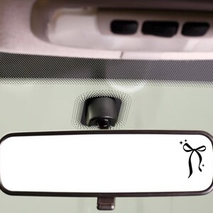 Bow sticker, coquette bow decal, bow decal, trendy car decal, rear view mirror decal, gift for her, coquette, bow car decal, coquette decal