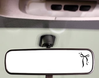Bow sticker, coquette bow decal, bow decal, trendy car decal, rear view mirror decal, gift for her, coquette, bow car decal, coquette decal