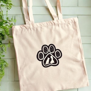 German Shepherd Tote ~ Dog Lover's Tote ~ Pet themed ~ GSD ~ German Shepherd Gift ~ Dog Owner's Merchandise ~ German Shepherd Art ~ Canvas