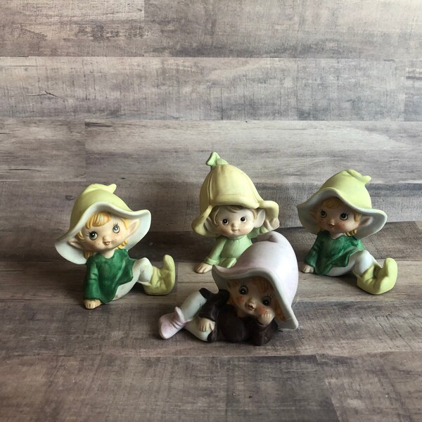 Homco  Little Pixi Figurines set of four
