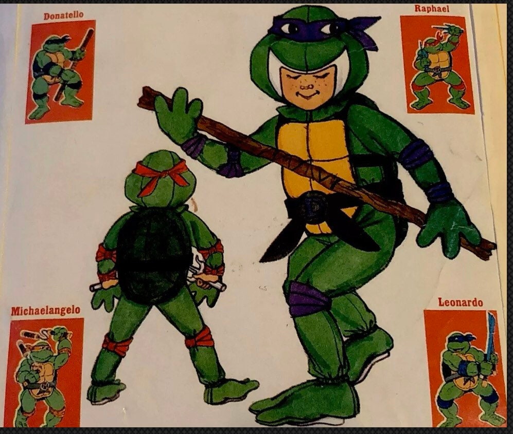 Teenage Mutant Ninja TURTLES Sewing Pattern Butterick 5143 | Etsy