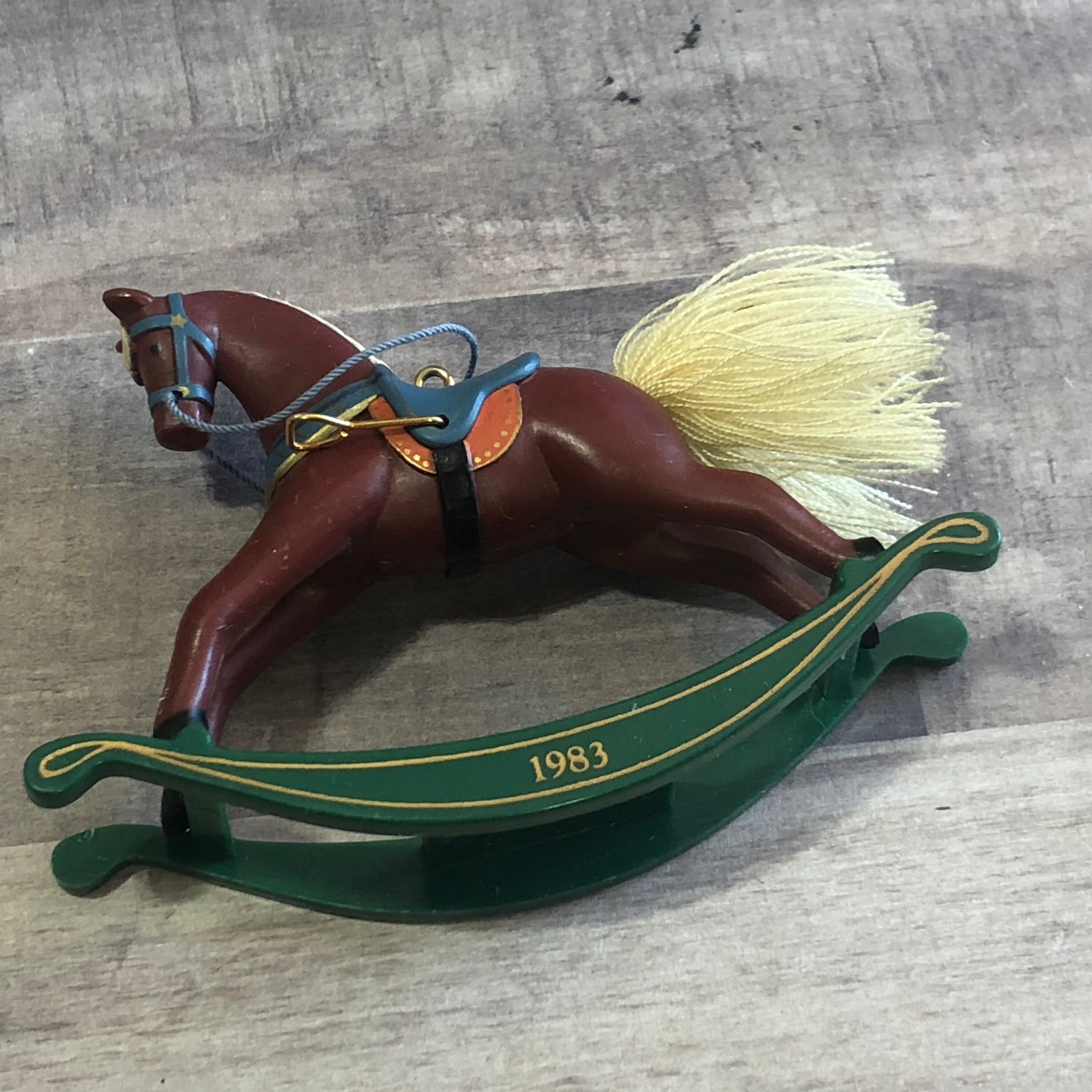 Hallmark 1983 rocking horse ornament Etsy