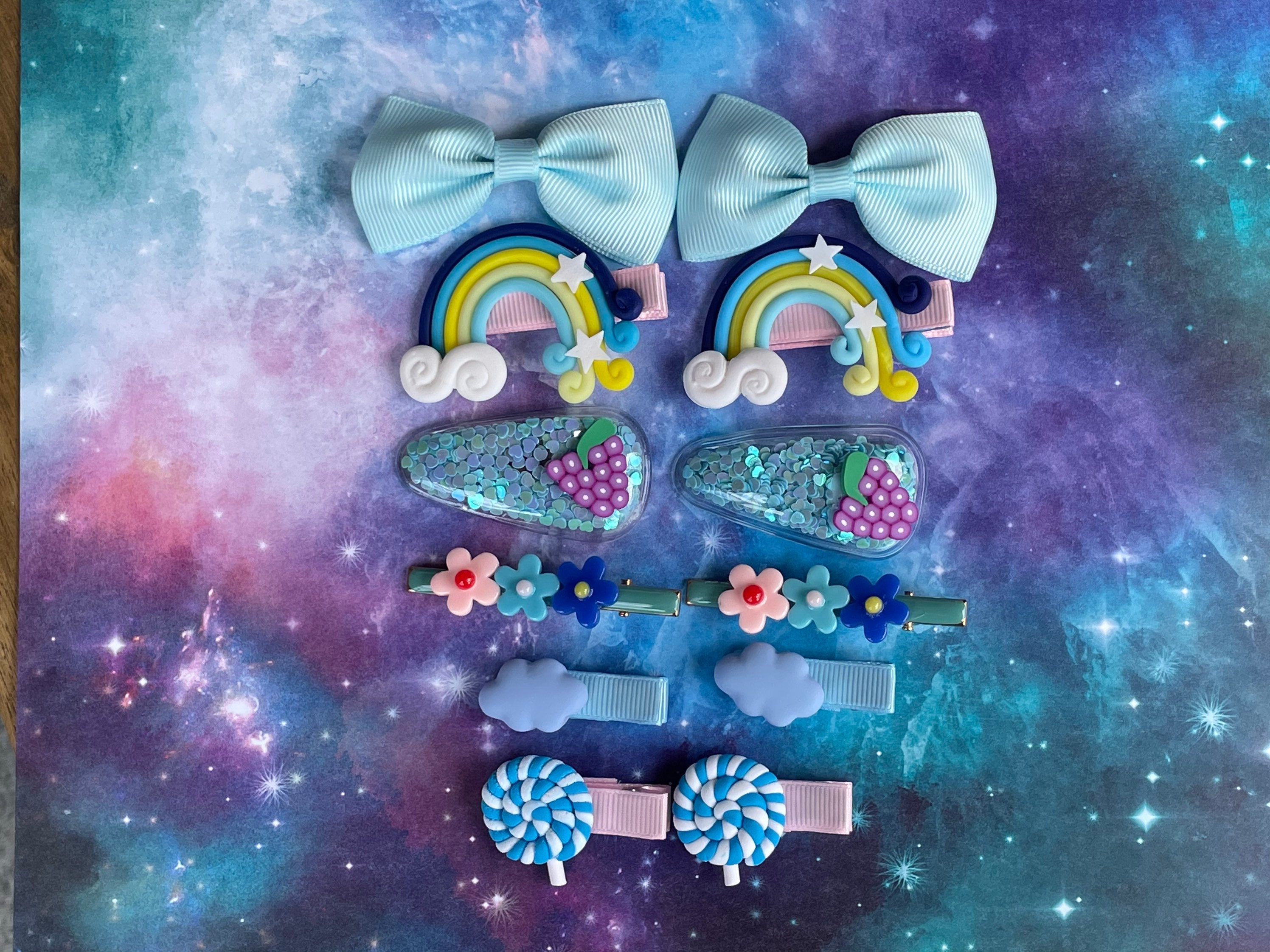 Hair clips set of 12. Hair clips set. Hair clips for girls. Etsy