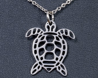 Turtle pendant stainless steel Necklace