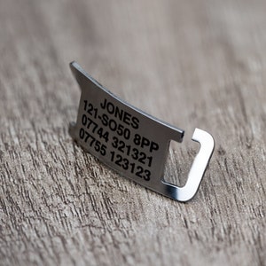 Agility and working dog slip on ID collar tag. Stainless steel FREE ENGRAVING For collars 10mm 15mm 20mm 25mm 30mm image 5