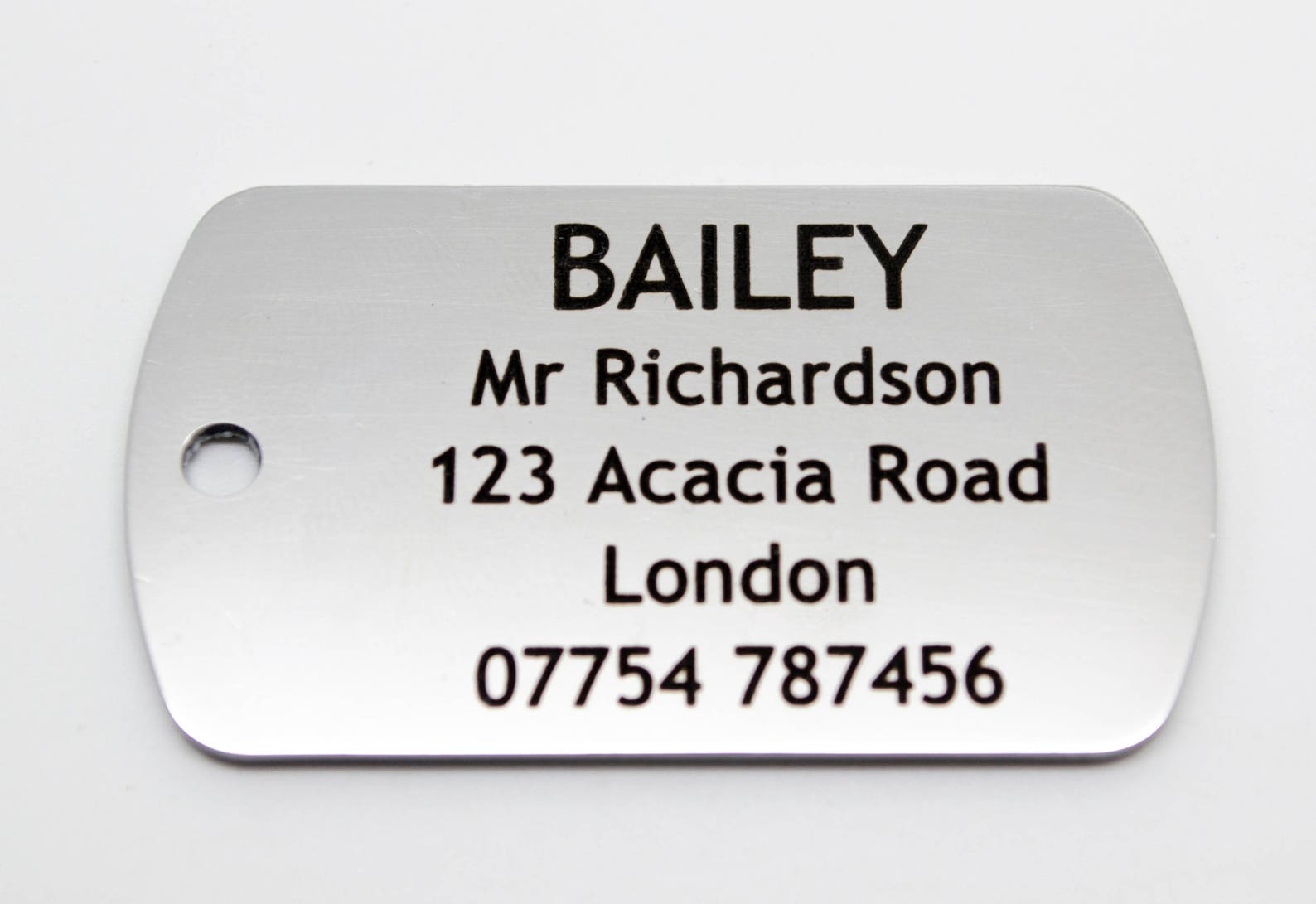 Designer Dog Tag Style Pet ID Tag. FREE ENGRAVING. Stainless Etsy