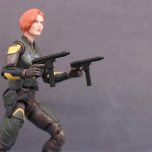 1:12 TEC-9 (Pair) SMG Machine Gun Toy Weapon For 6" Action Figure Valaverse, G.I. Joe Classified