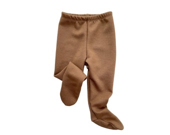 Pantaloni pigiama per neonati, caldi pantaloni per neonati con lana merino, leggings per neonati lavorati a maglia, completo per neonati