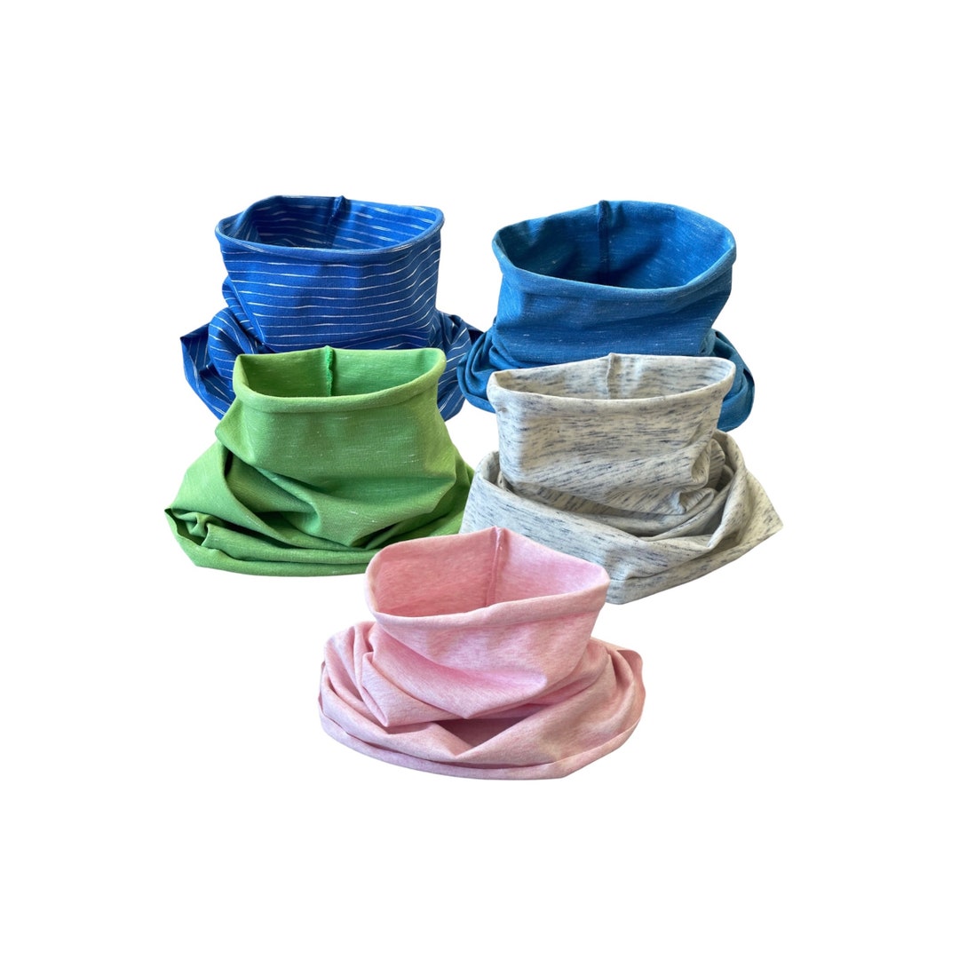 Summer Neck Gaiter, Thin Organic Cotton Neck Gaiter for Kids, Men and