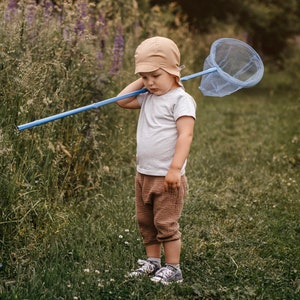 Chapeau de soleil beige pour bébé, chapeau d'été en coton, chapeau pour tout-petit avec protection du cou, chapeau à visière pour enfants, chapeau de soleil avec attaches, chapeau pour garçons, bandana garçon, 5-10T image 8