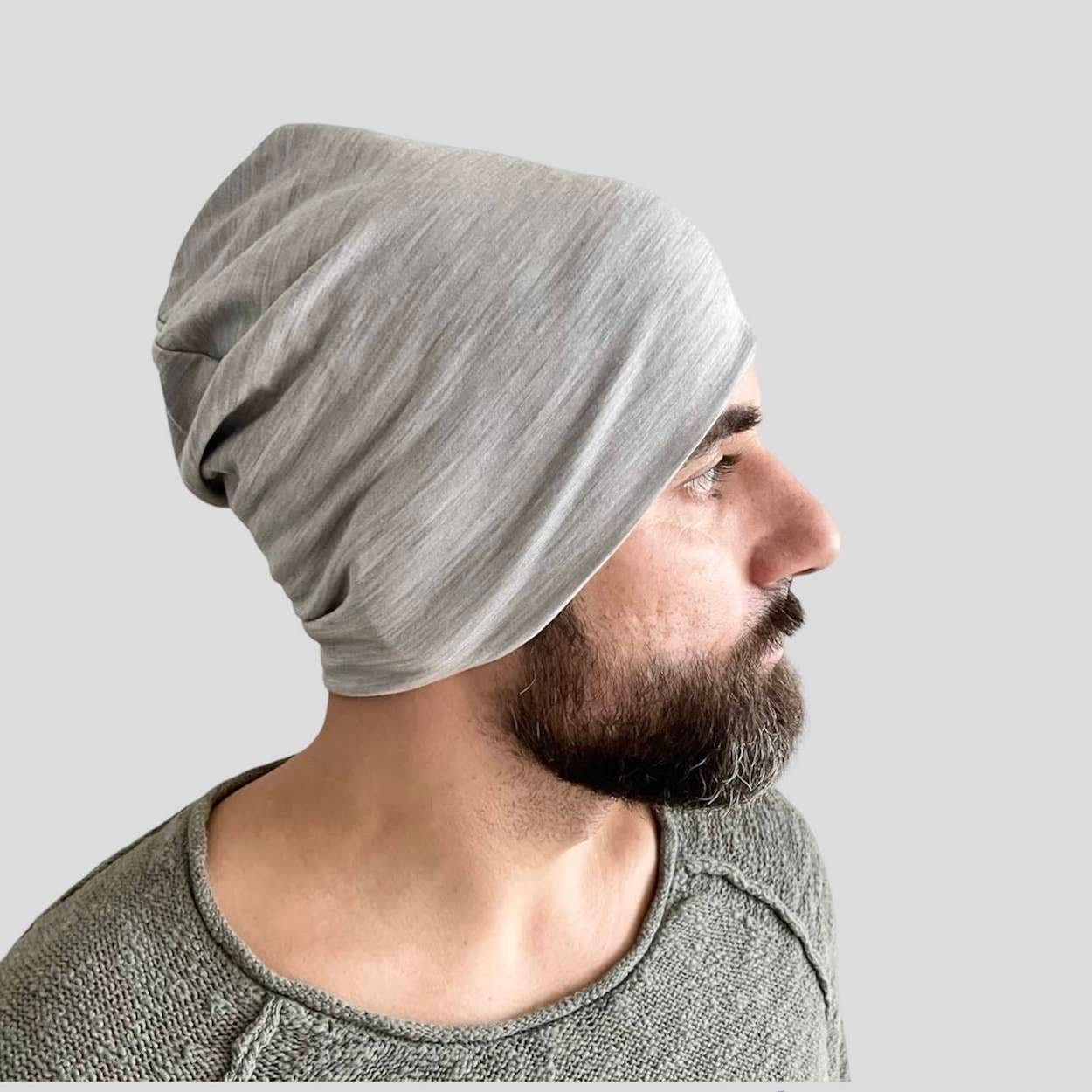 Merino Wool Double Layer Slouchy Beanie Classic Unisex Winter Hat Unisex 100% Cashmere Double-Layer Knitted Beanie main image 4