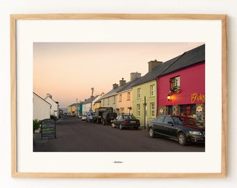 Ireland Photography Print, Sunset Wall Art Print, Colourful City Photography, Modern Pink Photography Wall Art, Ireland Fine Art Print