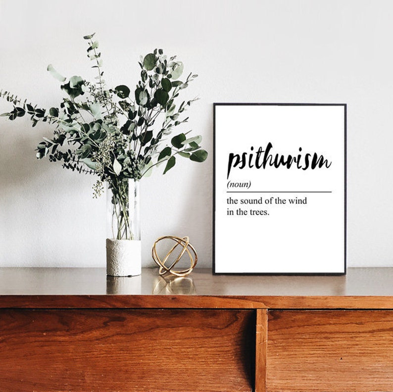 Printable Dictionary Wall Art, Nature Inspired Printable Artwork