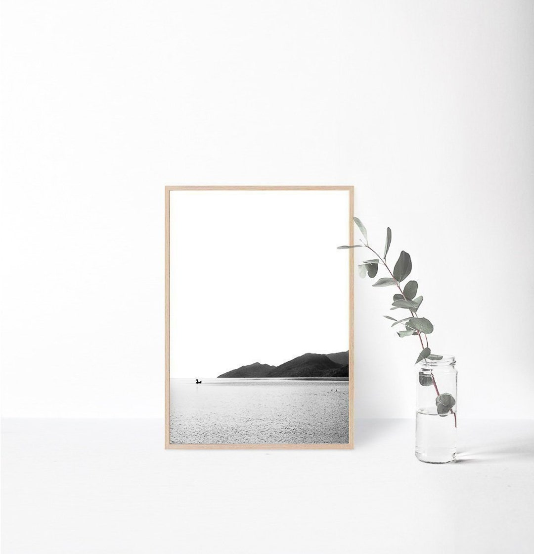 Minimalist Modern Wall Art, Black and White Art Poster Print, Simple ...